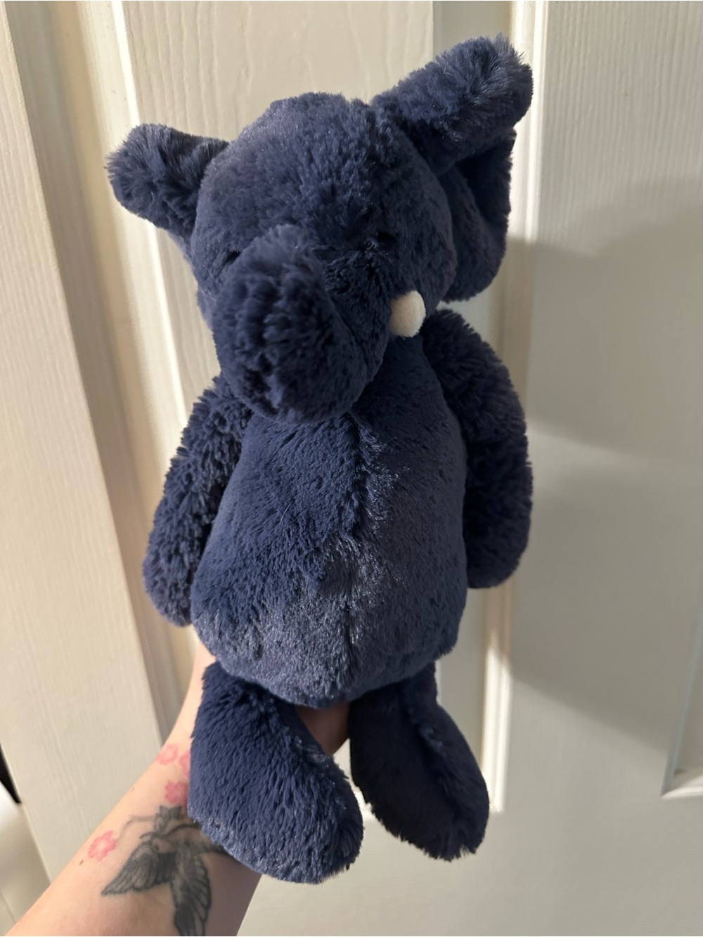 Jellycat Navy Blue Plush Elephant Stuffed Animal